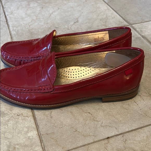 Marc Joseph Red Flats Patent Leather Loafers - Picture 3 of 4